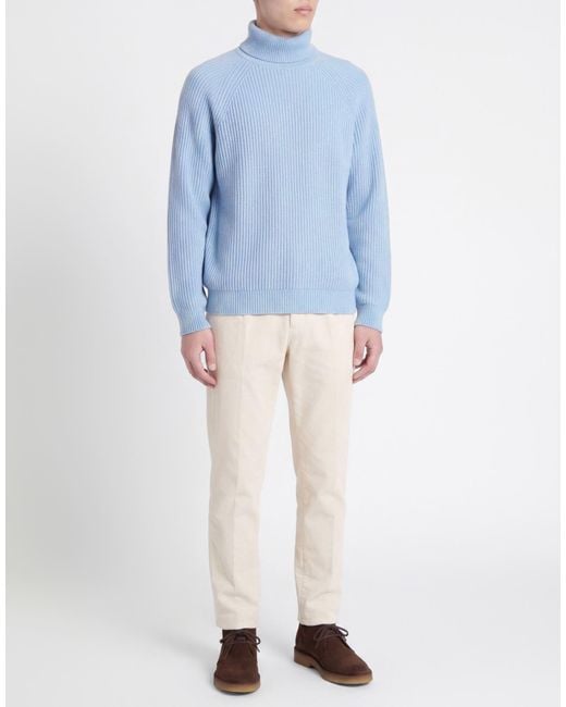 Alpha Studio Blue Sky Turtleneck Wool, Cashmere for men