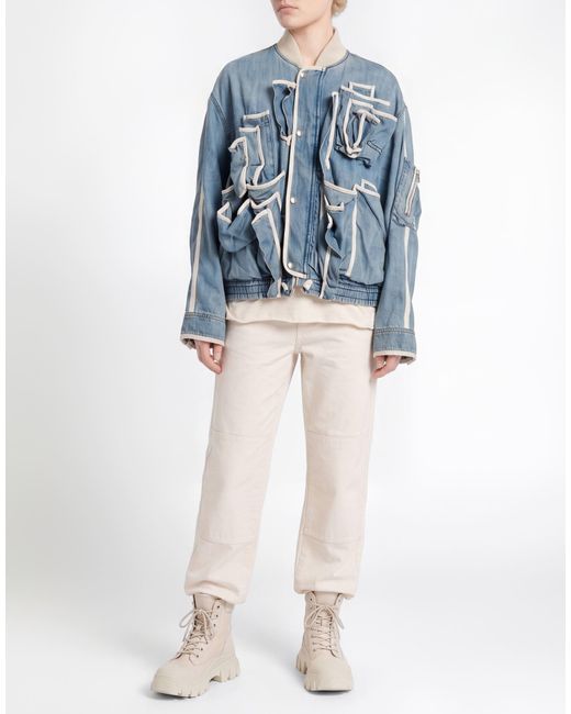 DIESEL Blue Denim Outerwear Cotton