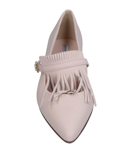 Tosca Blu White Ballet Flats Soft Leather