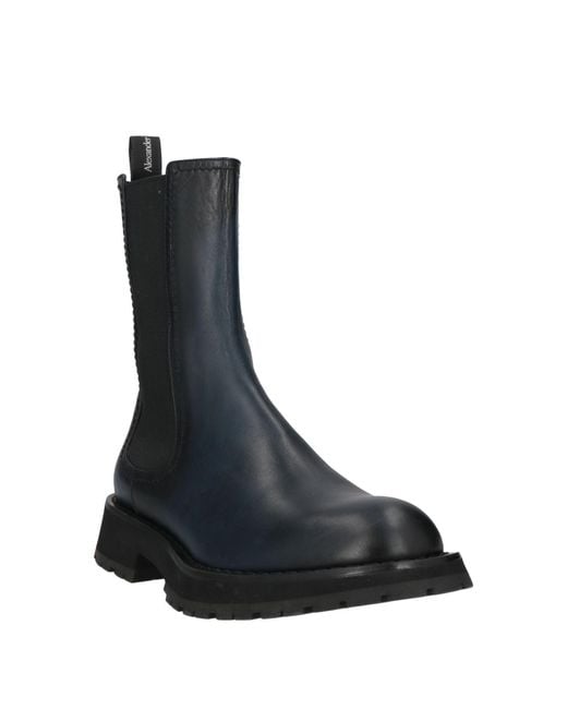 McQueen Black Boot Soft Leather for men