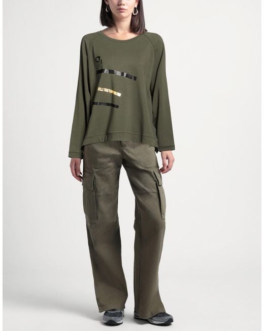 .MŌUSSE. Green Sweatshirt Cotton, Elastane