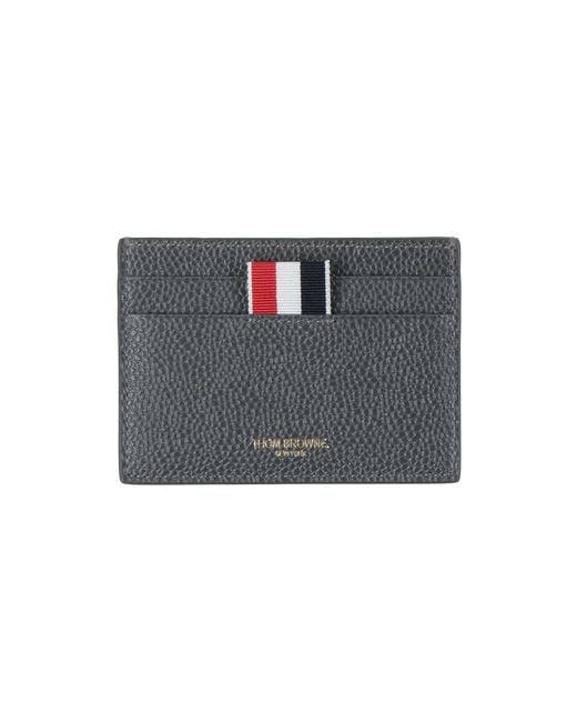 Thom Browne Gray Document Holder Soft Leather for men