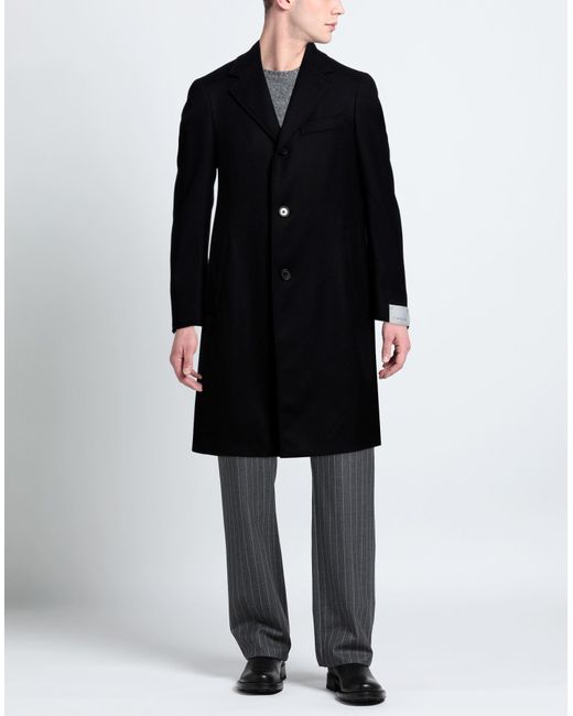 Caruso Black Coat for men