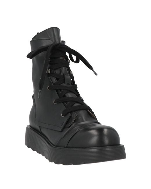 Ixos Black Ankle Boots Leather