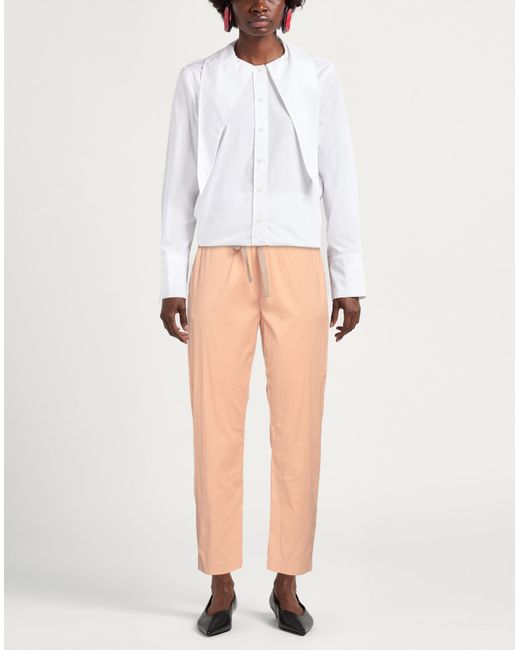 Semicouture Natural Pants Cotton, Polyamide, Elastane