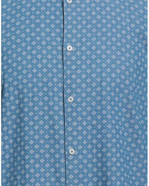 Brooksfield Blue Denim Shirt Cotton for men