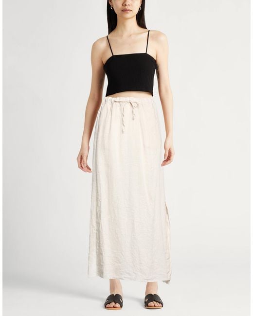 Crossley White Maxi Skirt Linen