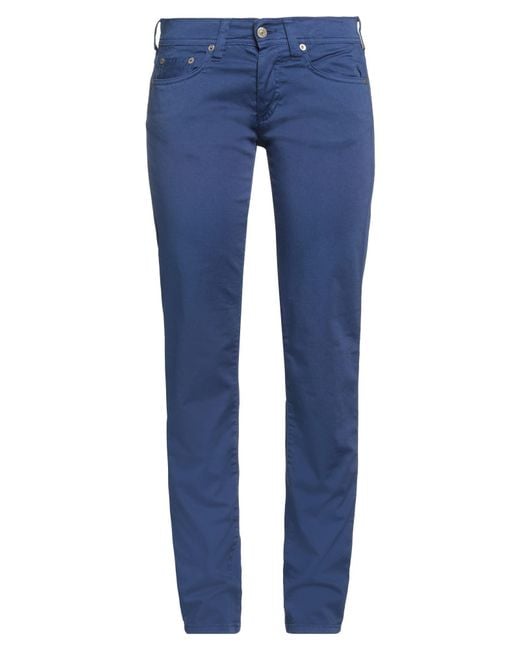 Grifoni Blue Pants Cotton, Elastane