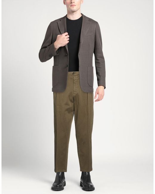 Briglia 1949 Green Military Pants Cotton, Elastane for men