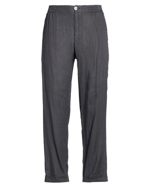 Alpha Studio Gray Pants Linen for men