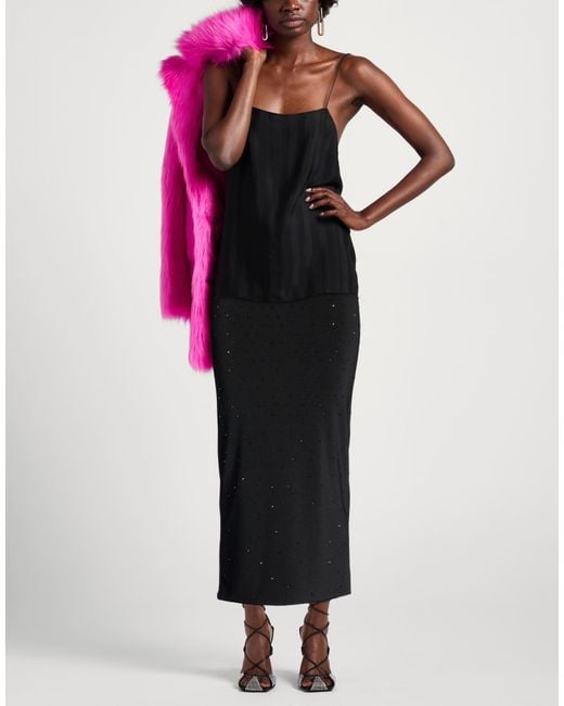 ANDAMANE Black Midi Skirt Polyester, Elastane