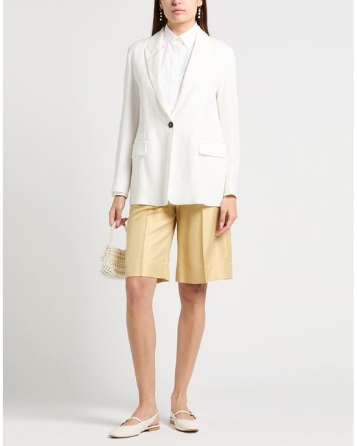 Montedoro White Blazer Lyocell, Linen