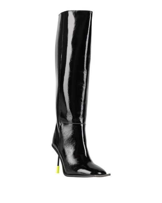 MSGM Black Boot Leather