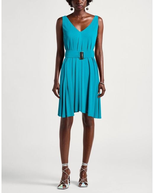 Pinko Blue Mini Dress Viscose