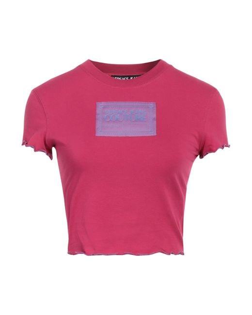 Versace Pink Fuchsia T-Shirt Cotton, Elastane
