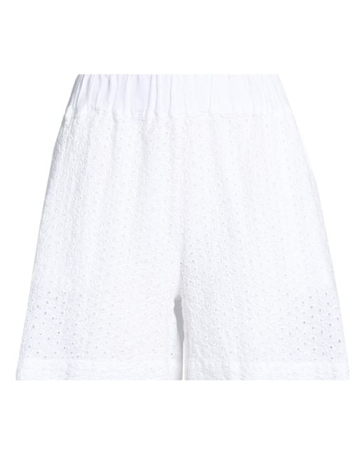 120% Lino White Shorts & Bermuda Shorts Linen