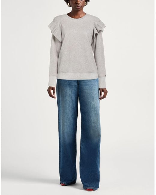 Twinset Gray Sweater Viscose, Polyester, Polyamide, Metallic Fiber