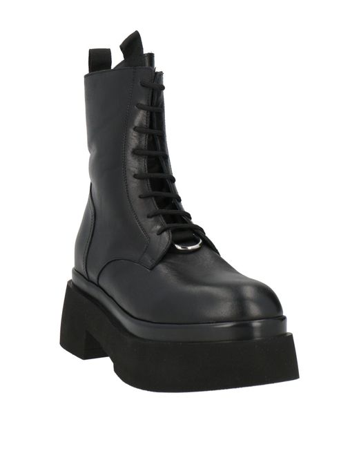 Albano Black Ankle Boots Calfskin