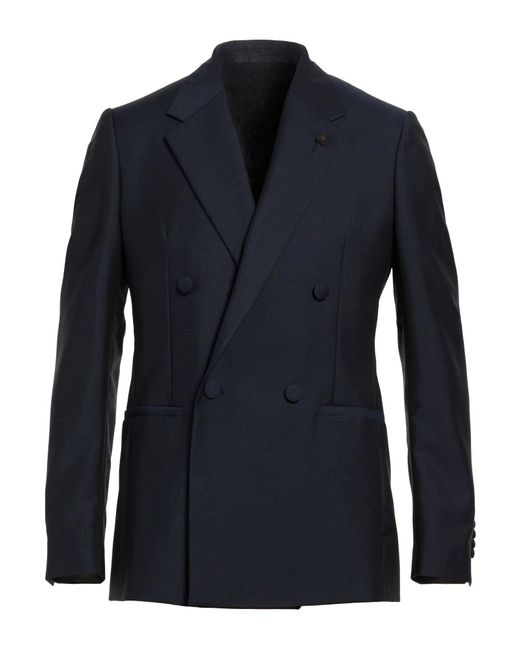 Lardini Blue Blazer Wool, Mohair Wool for men