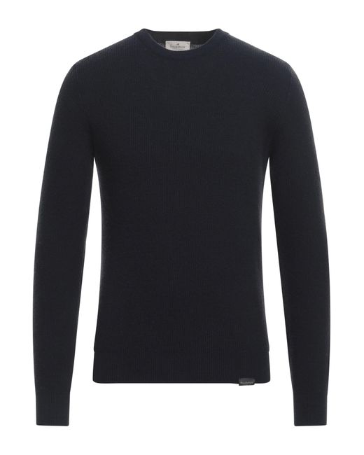 Brooksfield Blue Midnight Sweater Wool, Cotton, Polyamide for men