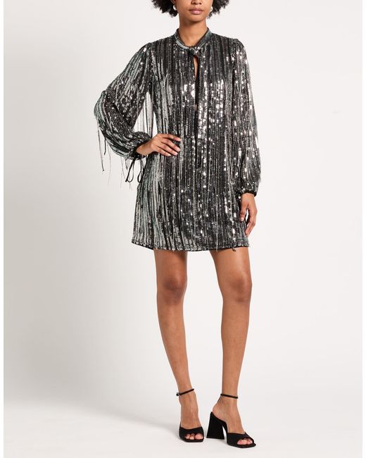 Pinko Black Mini Dress Polyester, Glass