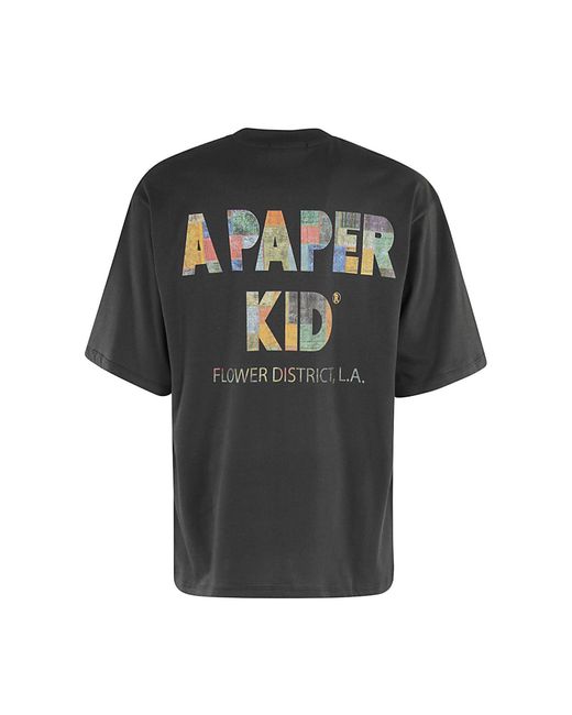 Camiseta A PAPER KID de hombre de color Black