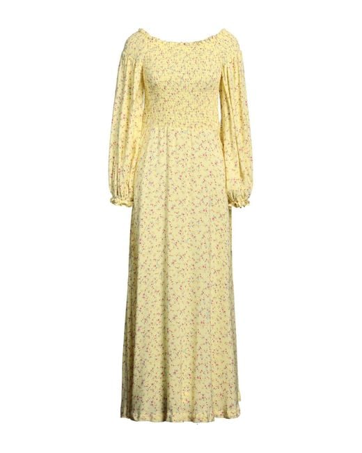 ROTATE BIRGER CHRISTENSEN Yellow Maxi-Kleid