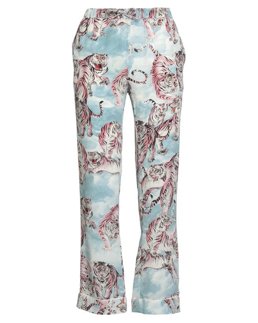 Valentino Garavani Blue Pants Silk