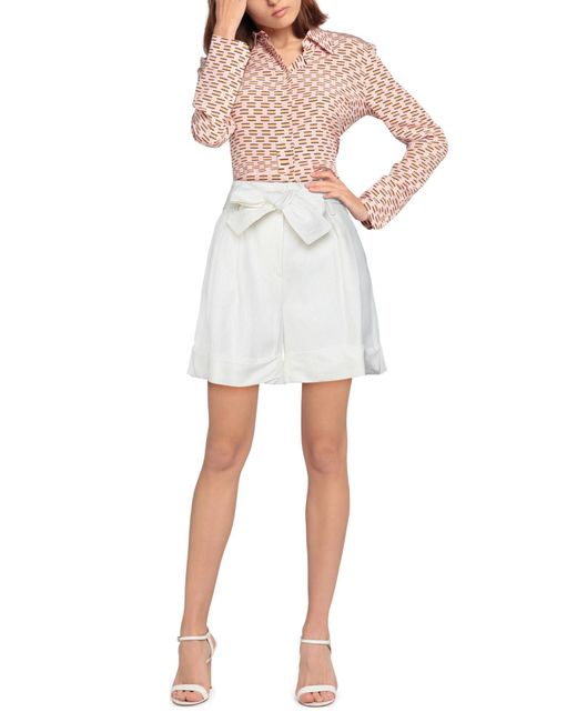 P.A.R.O.S.H. White Shorts & Bermuda Shorts