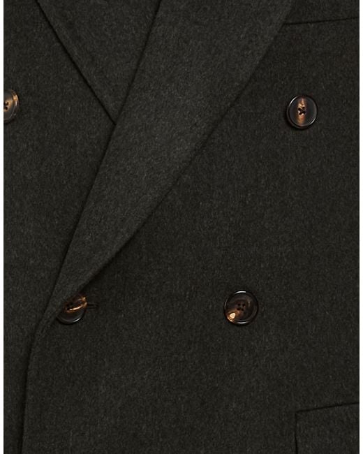 Caruso Black Coat for men