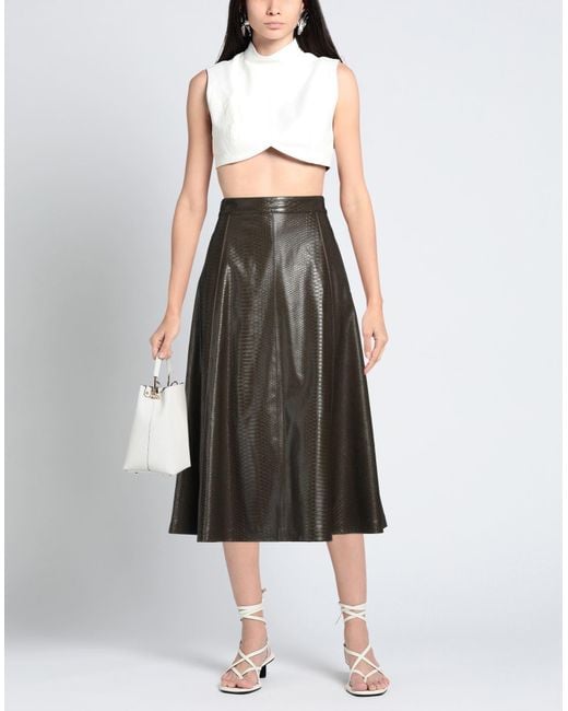 Jupe midi Twinset en coloris Gray