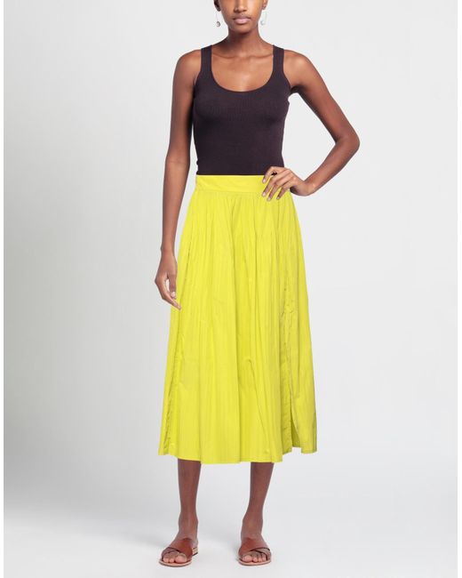 Suoli Yellow Midi Skirt