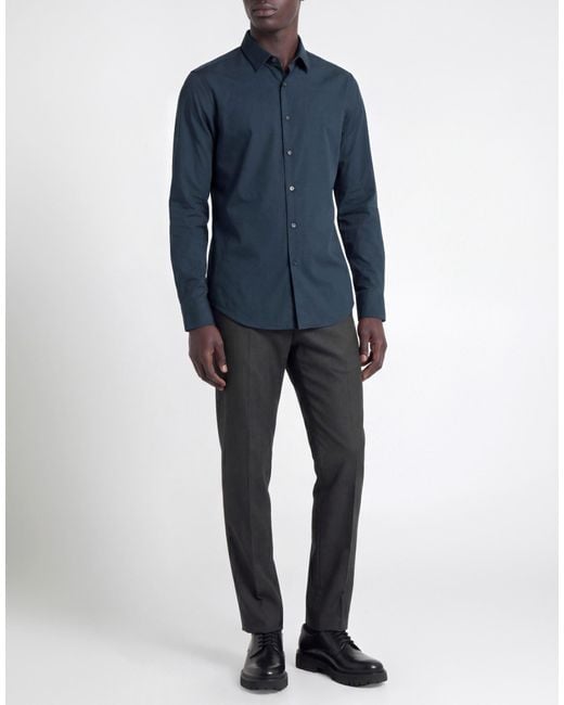 Sandro Blue Slate Shirt Cotton for men