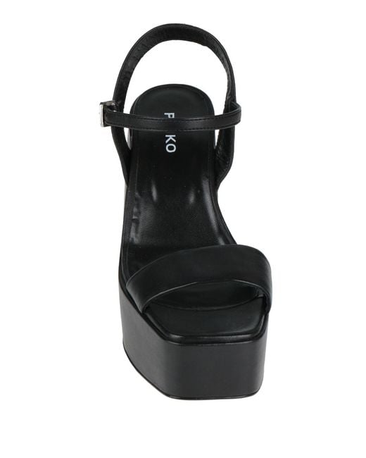 Pinko Black Sandals Leather