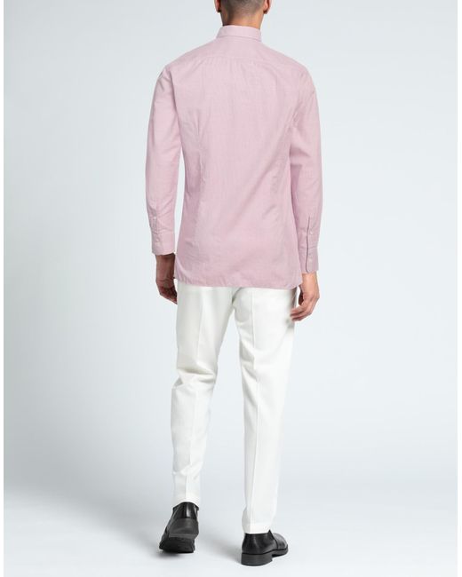 Camisa Canali de hombre de color Pink