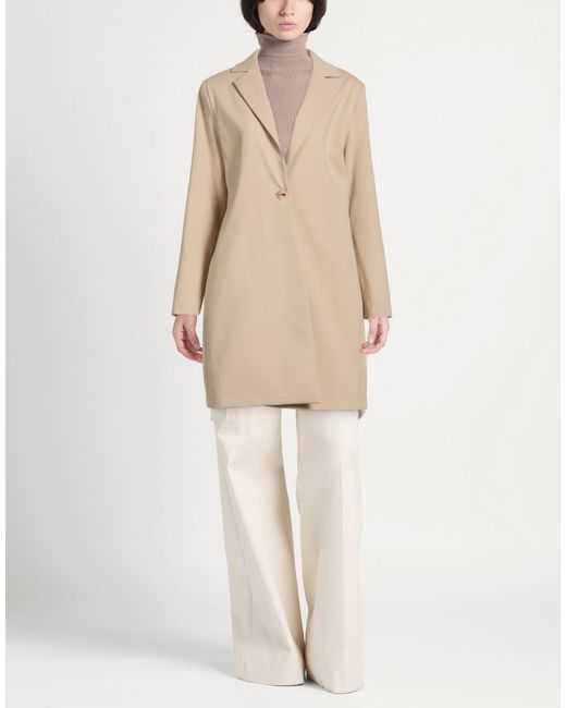 Please Natural Overcoat & Trench Coat Cotton, Polyamide, Elastane