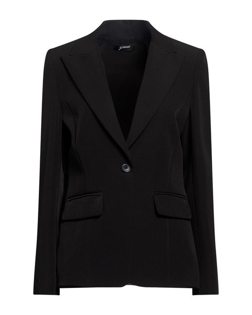 Gattinoni Black Blazer Polyester, Elastane
