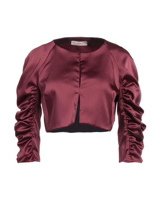 Rinascimento Red Burgundy Jacket Polyester, Elastane