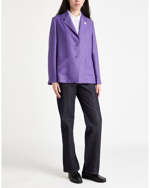 Lardini Purple Blazer Polyester