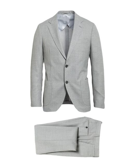 Lardini Gray Suit Wool for men