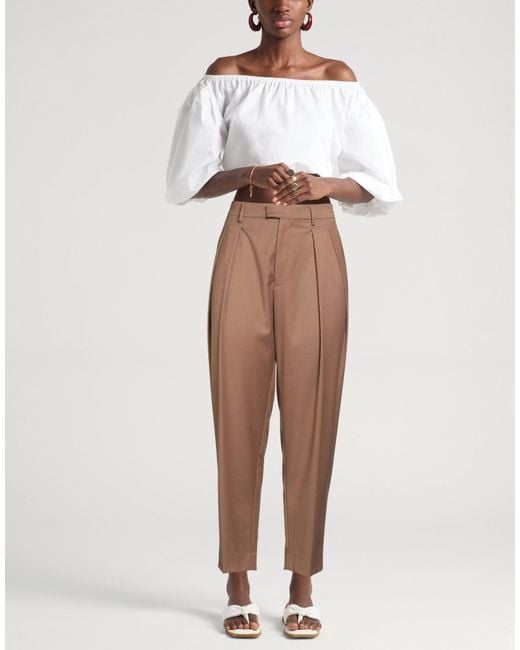 Berwich Brown Pants Polyester, Viscose, Elastane