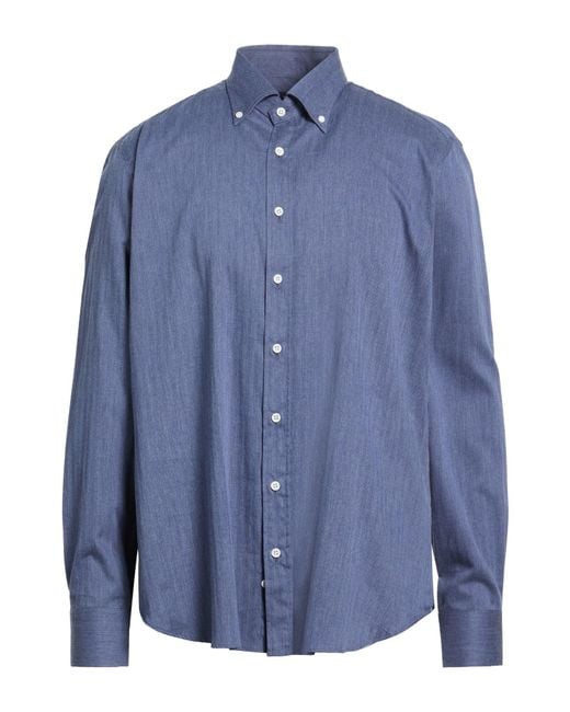 Tombolini Blue Shirt Linen for men