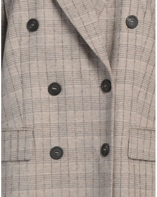 Peserico Gray Blazer Virgin Wool, Mohair Wool, Synthetic Fibers