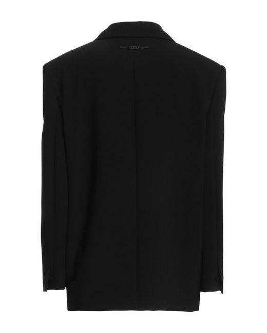 DSquared² Black Blazer Polyester, Polyurethane, Calfskin
