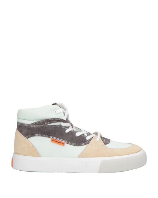 Heron Preston White Sneakers Leather, Textile Fibers