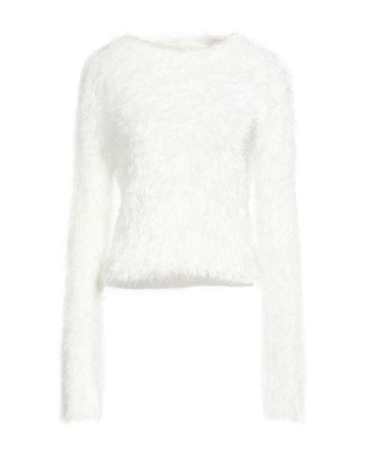 MARINE SERRE White Sweater Polyamide, Viscose, Polyester