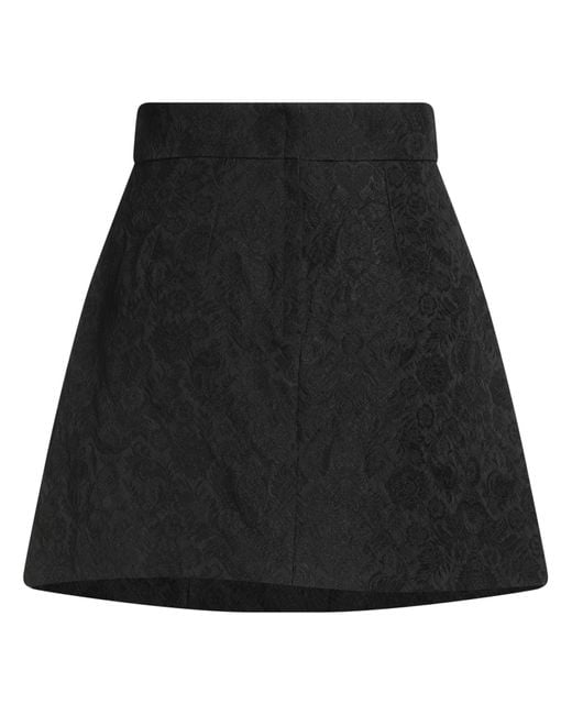 Dolce & Gabbana Black Mini Skirt Polyester, Acetate, Polyamide