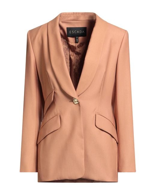 ESCADA Brown Blazer Virgin Wool, Silk, Elastane