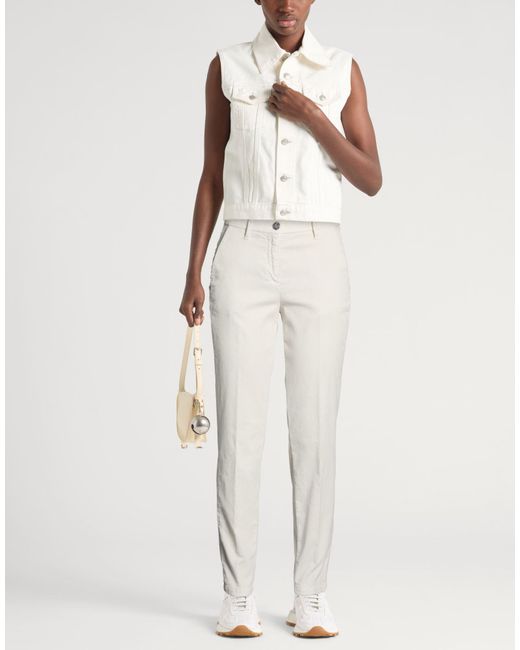 Jacob Cohen White Pants Cotton, Lyocell, Elastane