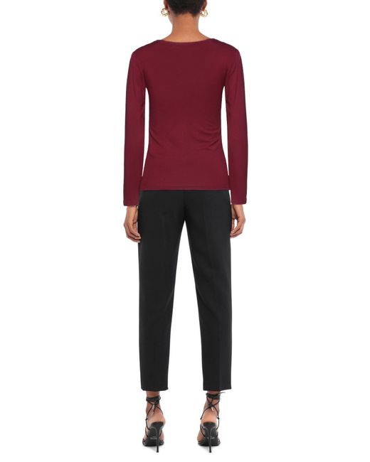 Massimo Rebecchi Synthetic T-shirt in Maroon (Red) | Lyst